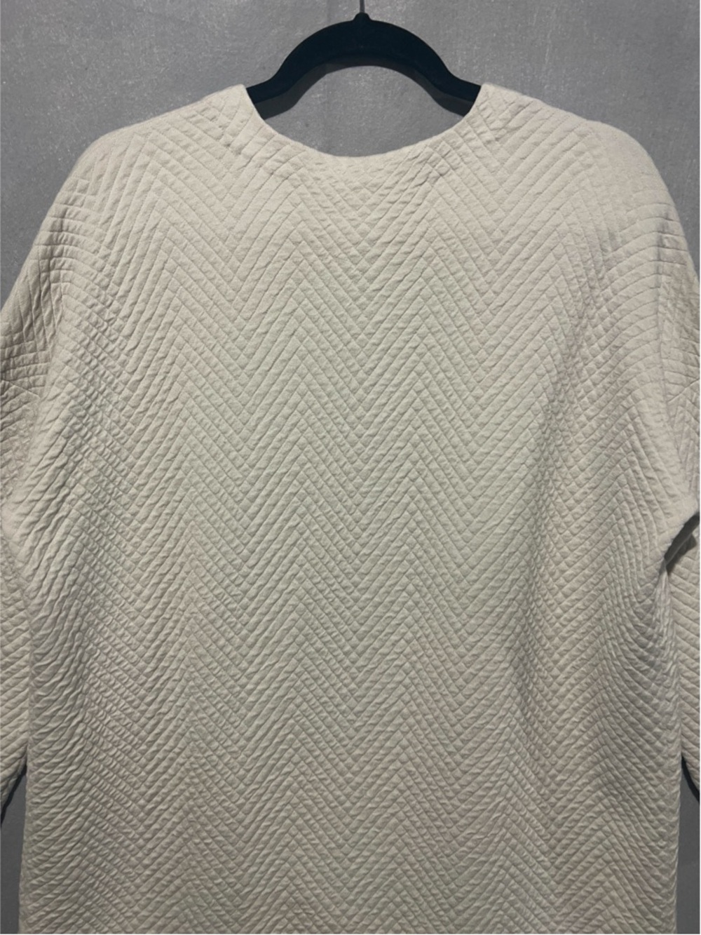 Eileen Fisher Jacket Women’s M Bone Silk Organic Cotton Interlock Jacquard - Picture 6 of 11